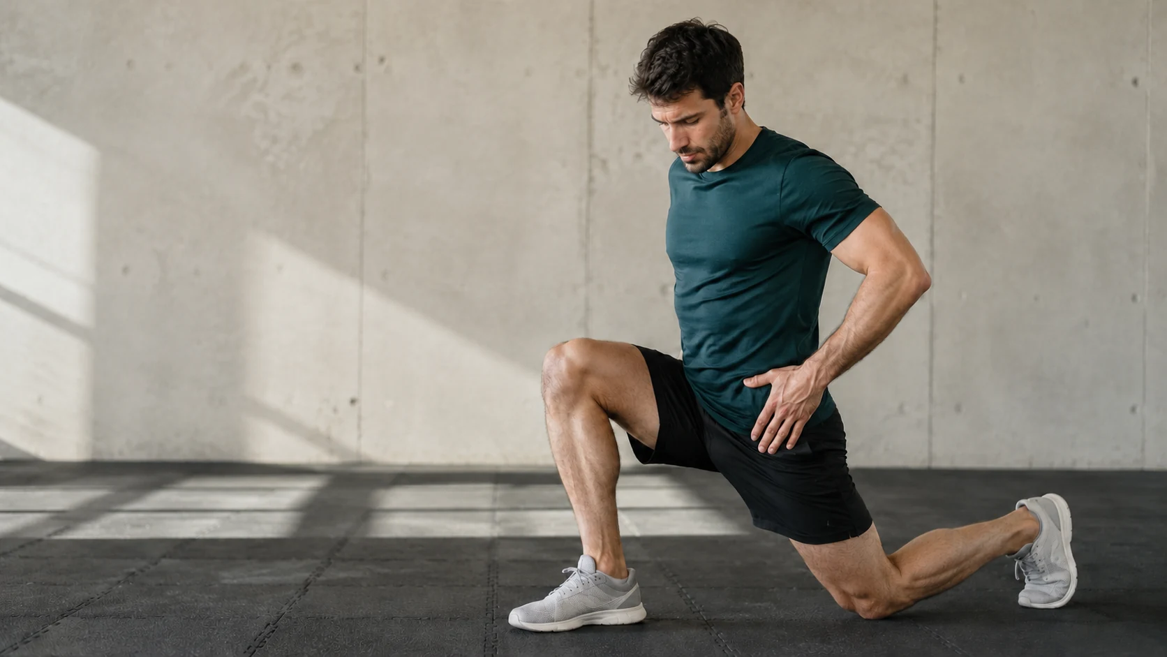 Active adult demonstrating deep hip flexion, a position that may reproduce impingement-type symptoms